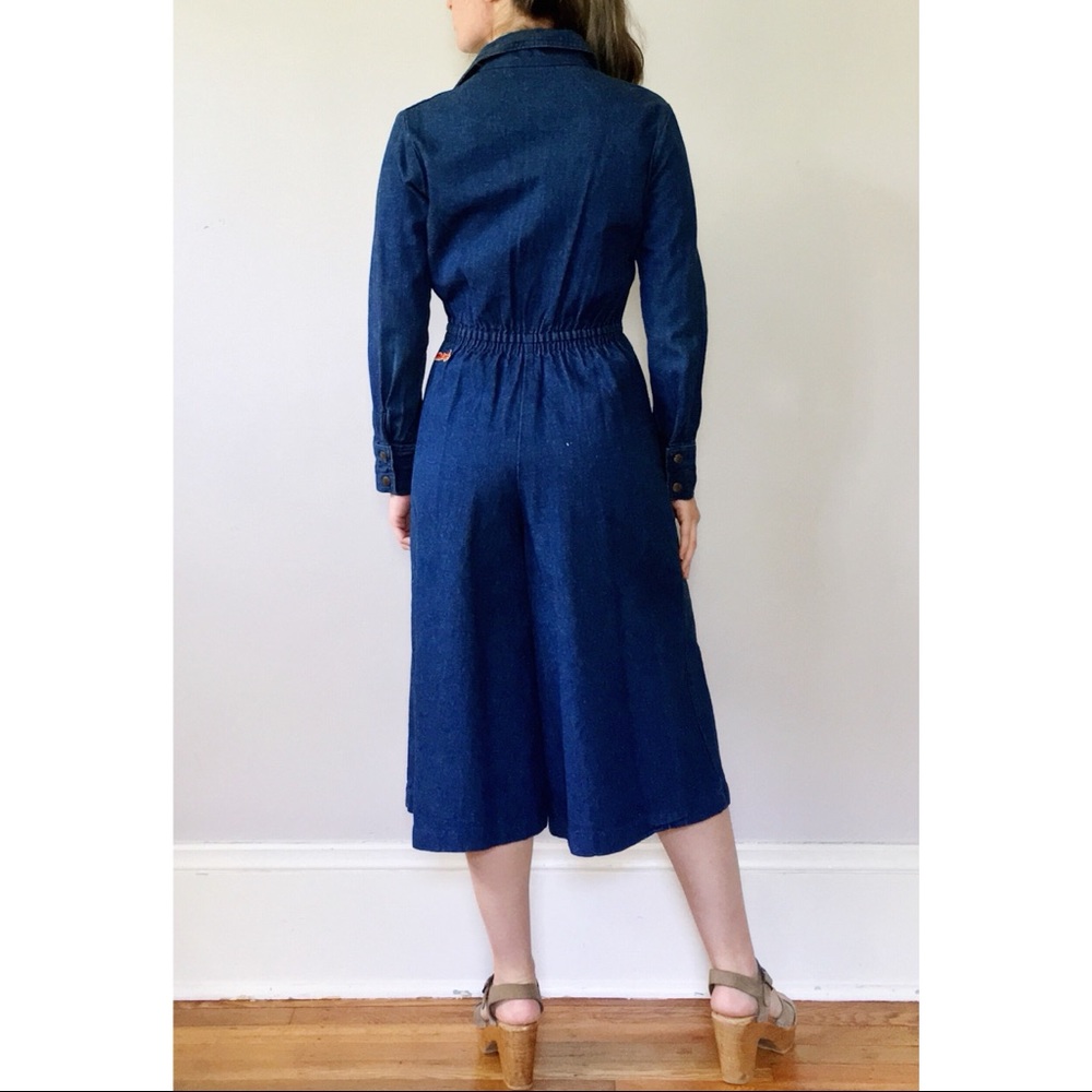SOLD on IG Vintage 70s Denim Jumpsuit - Picture 2 of 5